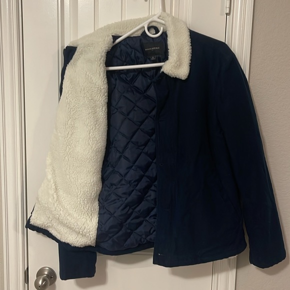 Lined Sherpa Zip Up Jacket Banana Republic Factory - Picture 3 of 4